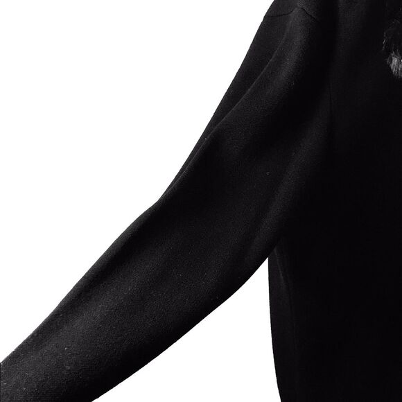 NWT Kasper Woman's Black Knit Sweater w/Removable Faux Fur Collar Size 3X - Picture 15 of 16